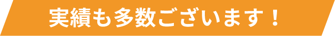 実績も多数ございます！
