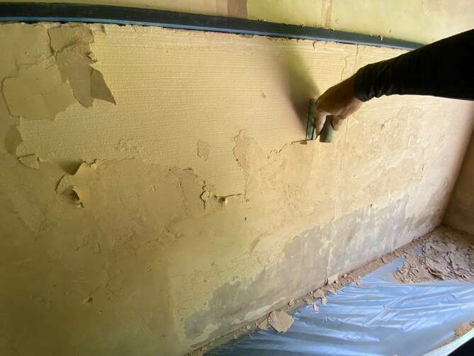 モルタルによる平滑処理