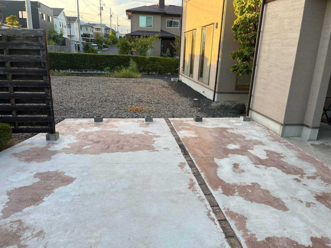 既存塗膜全面撤去・研磨作業施工後