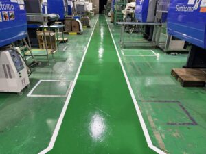 某工場｜福島県本宮市｜床塗装クラック補修工事